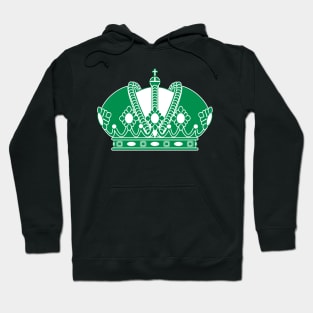 Imperial crown (green and white) Hoodie